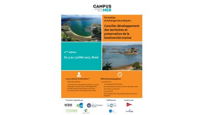 Nouveauté CMM : formation biodiversité marine et développement des territoires - inscriptions ouvertes