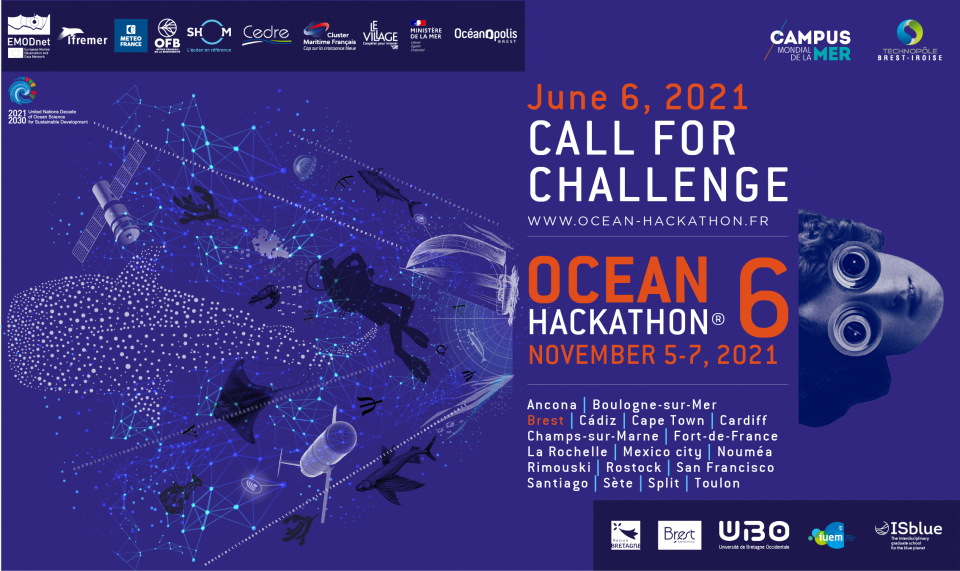 Appel à défis ouvert ! Ocean Hackathon édition Brest