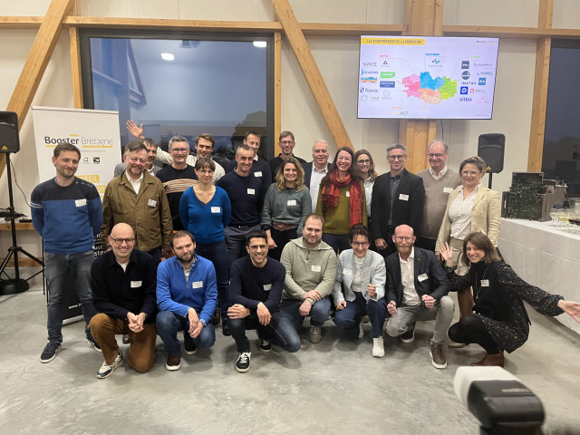 Photo de groupe des entreprises nord-finistériennes de la promotion Booster Bretagne 2026.