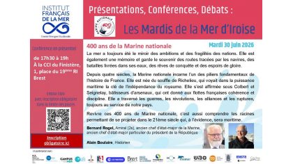 Les Mardis de la Mer d'Iroise : 400 ans de la Marine nationale