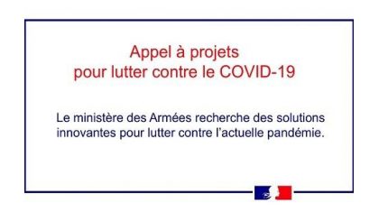  Appel à projets de solutions innovantes pour lutter contre le COVID-19