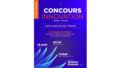 Concours d'innovation d'ifremer. Octopousse lancé du 12 janvier au 28 février