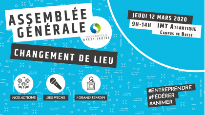 Changement de lieu ! Assemblée Générale du Technopôle Brest-Iroise 2020
