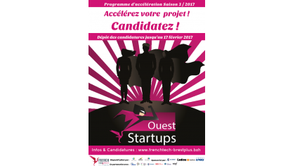 Programme d'accélération Ouest Startups : appel à candidature ouvert et 5 réunions pour découvrir le programme