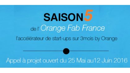 Appel à projet ouvert de la saison 5 d'Orange Fab France