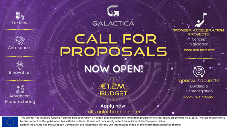 Appel à projets - GALACTICA - Textile- Aérospatial- production manufacturière- innovation 