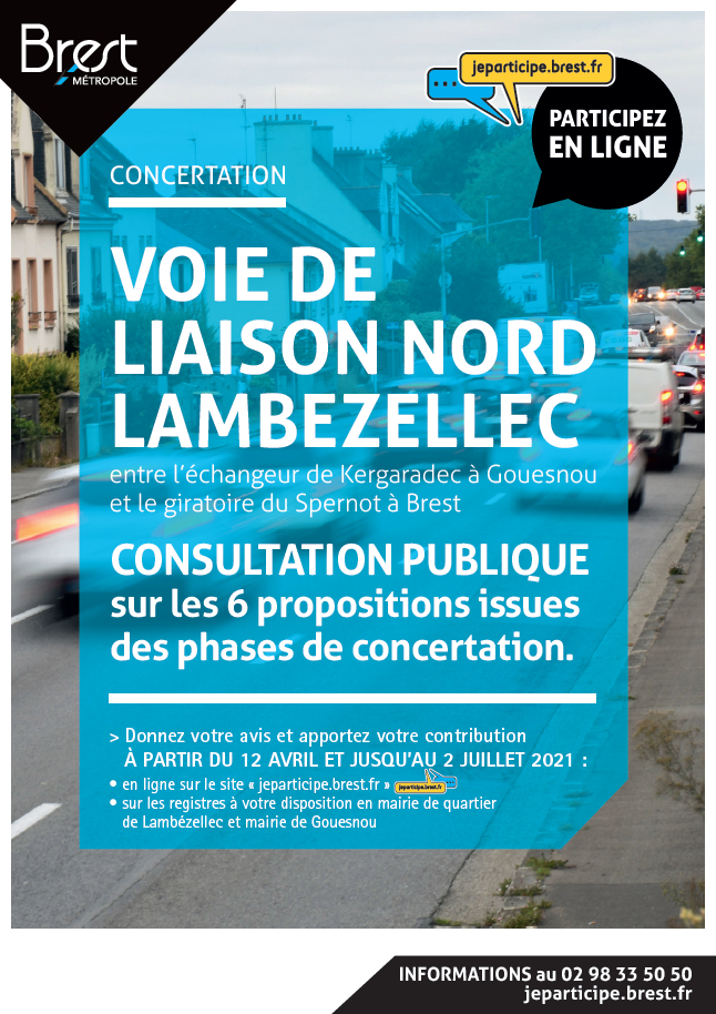 Améliorer la desserte entre l’est et l’ouest de Brest métropole. Donnez votre avis avant le 2 juillet.