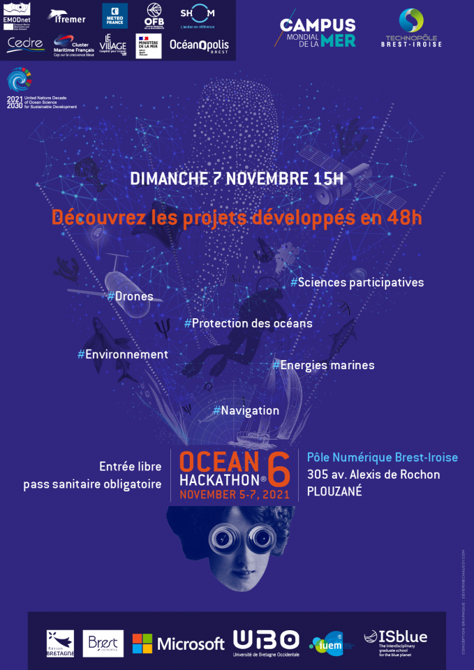 Ouvert au grand public : restitution des projets OCEAN HACKATHON #Brest